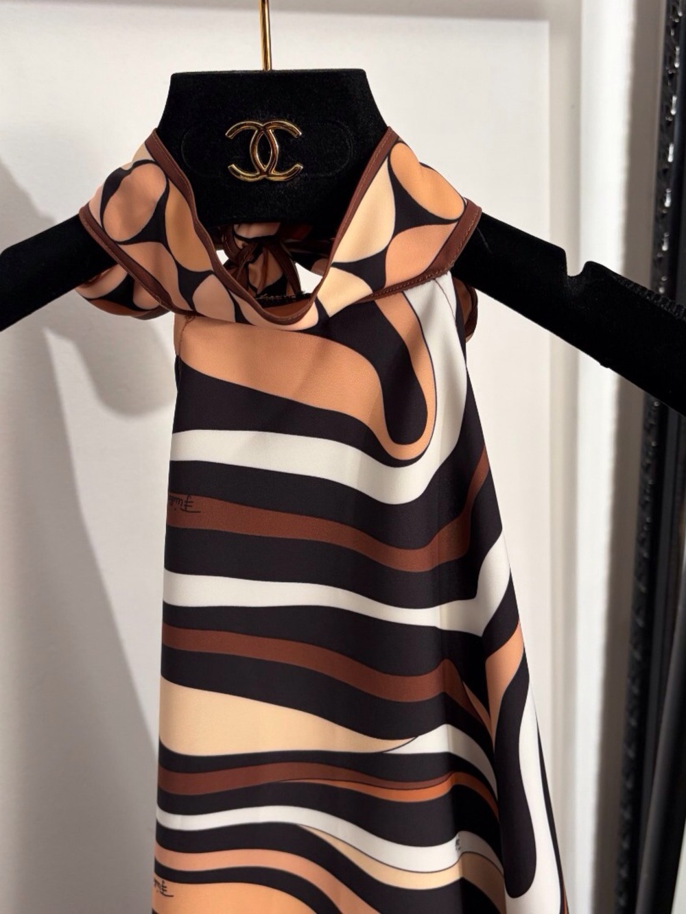 Emilio Pucci Brown and White Strapless Backless Tank Top - Picture 2 of 8